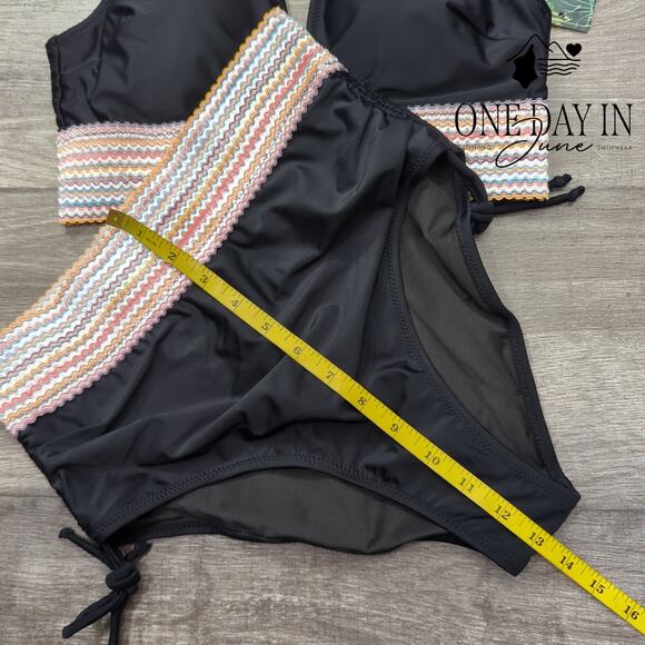 Blooming Jelly V Front High Waist Bikini Swimsuit Size M - Picture 5 of 6